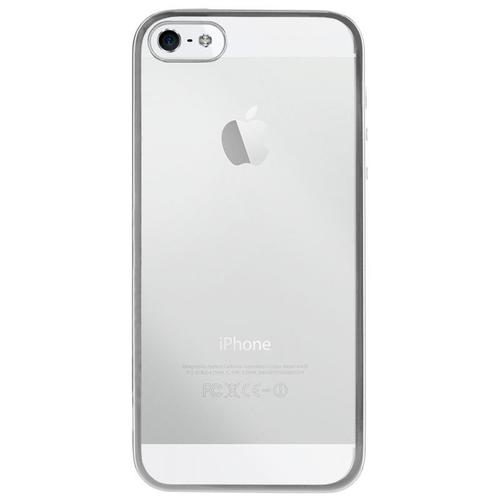 Coque Semi-Rigide Transparente Et Contour Argenté Colorblock Pour Iphone 5/S/Se Transparent Et Argent