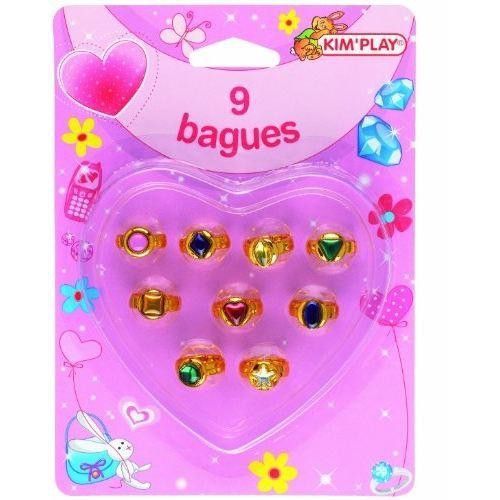 Kimplay Set De 9 Bagues Pour Enfant