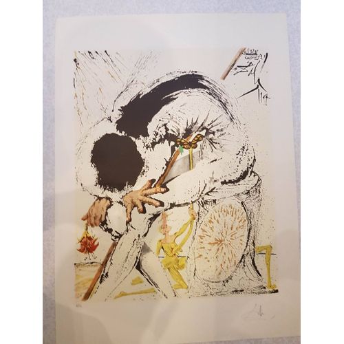 Lithographie Originale Signée Salvador Dali Le Reve De Don Quichotte Ii