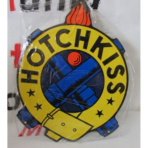 Plaque Publicitaire Automobile - Hotchkiss Ronde