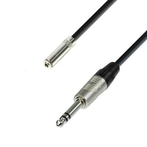 Adam Hall - K4BYV0600 - Rallonge Casque Mini-Jack 3,5 mm stéréo vers Jack 6,35 mm stéréo - 6.00 m