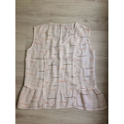 Top Mkt Studio Viscose 38 Blanc Cassé Imprimé