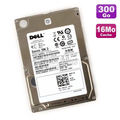 Disque Dur Serveur 300Go SAS 2.5" DELL Savvio 10K.3 ST9300603SS 10000RPM 16Mo