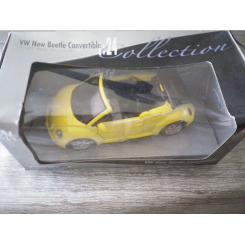 Vw New Beetle Covertible Jaune Welly Au 1:24-Welly