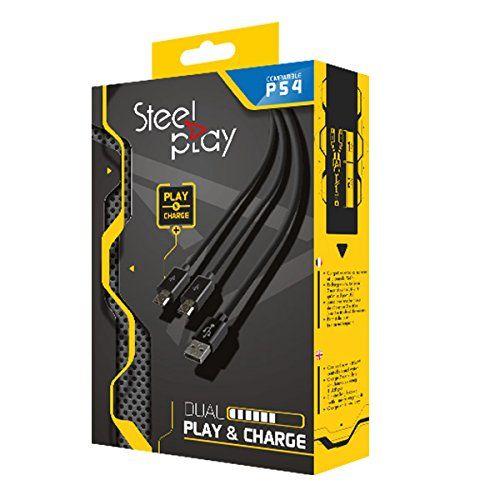 Steelplay Double Play & Charge - Câble De Chargement / De Données - Usb Mâle Pour Micro-Usb De Type B Mâle - 3 M - Noir - Pour Sony Playstation 4, Sony Playstation 4 Pro, Sony Playstation 4 Slim