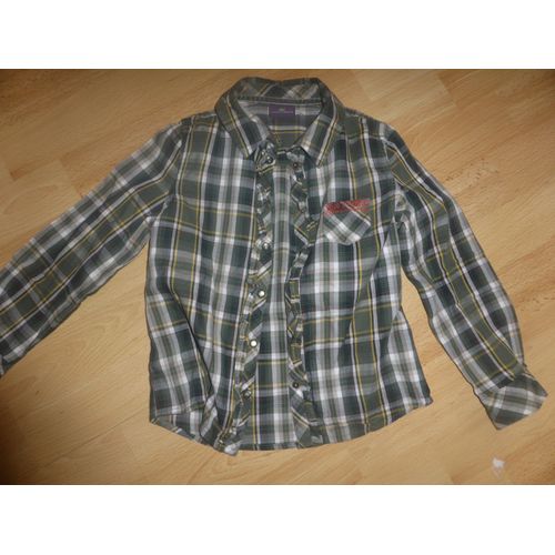 Chemise Sergent Major Coton 5 Ans Vert