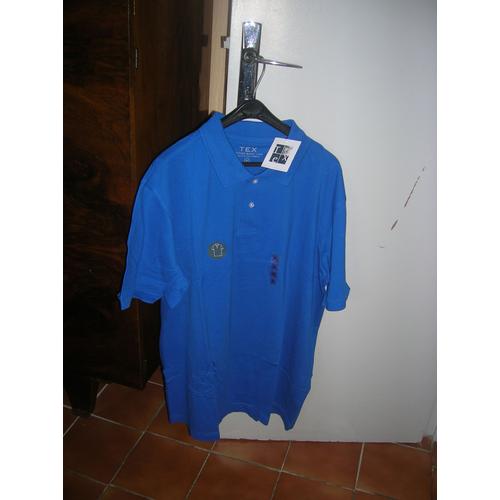 Polo Tex Manches Courtes Coton Xl Bleu