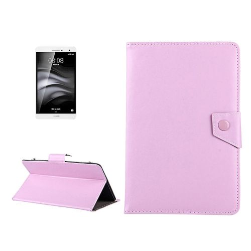 Housse Tablette Universelle 7' Protection Simili Cuir Support 4 Tenants Rose Yonis