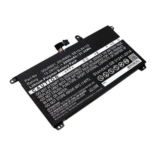 DLH - Batterie de portable (équivalent à : Lenovo 01AV493, Lenovo 00UR890, Lenovo 00UR891, Lenovo 00UR892, Lenovo SB10L84121, Lenovo SB10L84122, Lenovo SB10L84123) - lithium-polymère - 2050 mAh -...