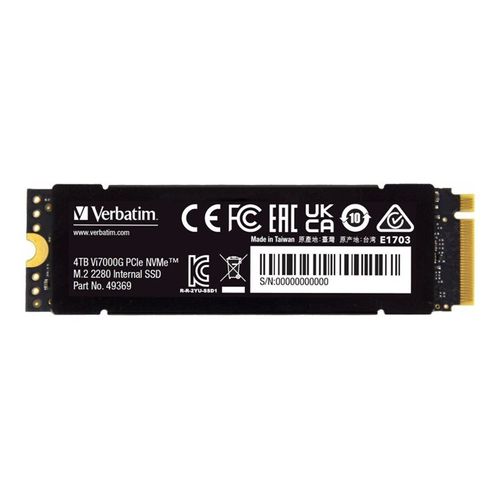 Verbatim Vi7000G - Republic of Gamers - SSD - 4 To - interne - M.2 2280 - PCIe 4.0 x4 (NVMe) - dissipateur de chaleur intégré