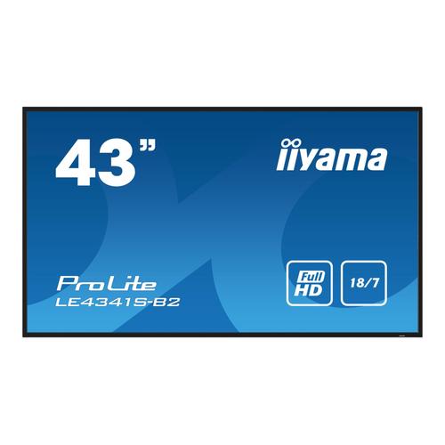 iiyama ProLite LE4341S-B2 - Classe de diagonale 43" (42.5" visualisable) écran LCD rétro-éclairé par LED - signalisation numérique - 1080p 1920 x 1080 - Collerette noire avec finition brillant
