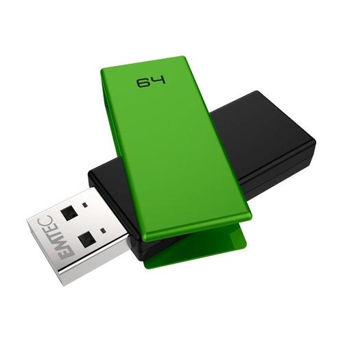 EMTEC C350 Brick - Clé USB - 64 Go - USB 2.0 - vert