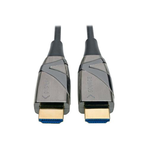 Eaton Tripp Lite Series 4K HDMI Fiber Active Optical Cable (AOC) - 4K 60 Hz, HDR, 4:4:4 (M/M), 10 m (33 ft.) - Câble HDMI - HDMI mâle pour HDMI mâle - 10 m - fibre optique - noir - actif