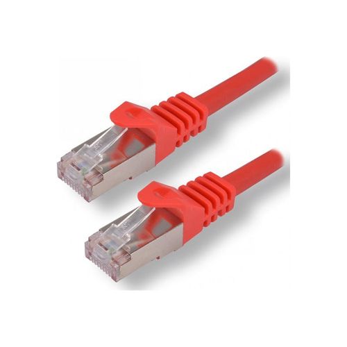 MCL - Cordon de raccordement - RJ-45 (M) pour RJ-45 (M) - 10 m - 6.2 mm - SFTP - CAT 7 - sans crochet, moulé, sans halogène - rouge