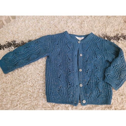 Gilet Bleu Fils Dorés 3 Ans