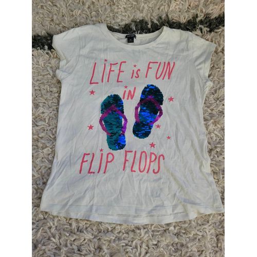 T-Shirt Tongs Sequins Réversibles 8 Ans