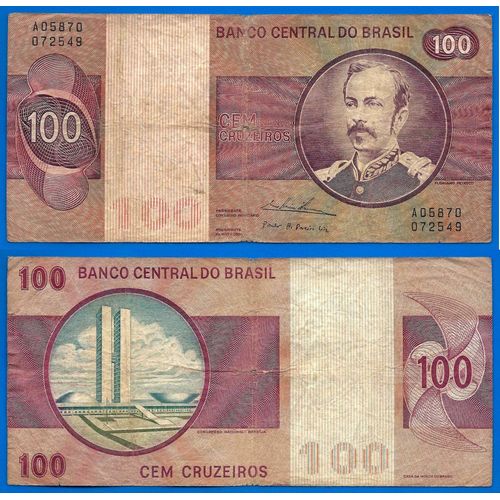 Bresil 100 Cruzeiros 1974 Sign 18 Billet Cruzeiros