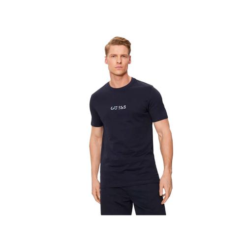 T Shirt Guess Classic Homme Bleu