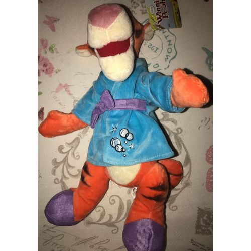Doudou Grand Tigre Tigrou Kimono Bleu Bulles Robe De Chmabre Peignoir Disney Winnie The Pooh Bubbles Bubbie Tiger Walt Disney