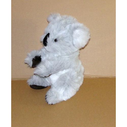 Koala Gris Blanc Bout Des Pattes Marron Peluche Ajena 28cm