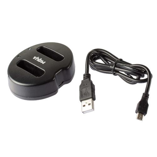 vhbw micro USB chargeur double câble de charge pour batteries appareils photo Fuji / Fujifilm FinePix S5 Pro