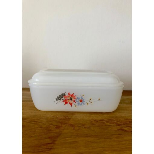 Beurrier vintage Arcopal France - Fruit de France - motif floral - fabriqué en France - Canada