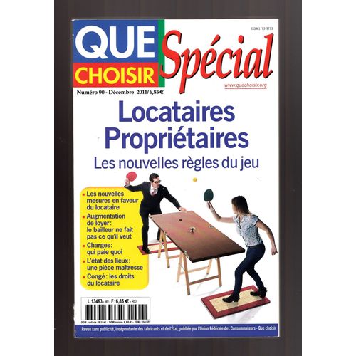 Que Choisir Spécial 90 Locataires Propriétaires: Les Novelles Règles Du Jeu