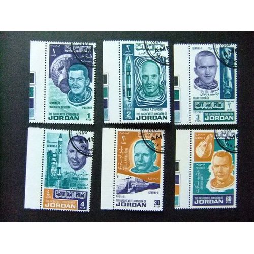 Jordania Jordanie Jordan 1966 Conquerants De L´Espace Yvert 554 / 559 Fu
