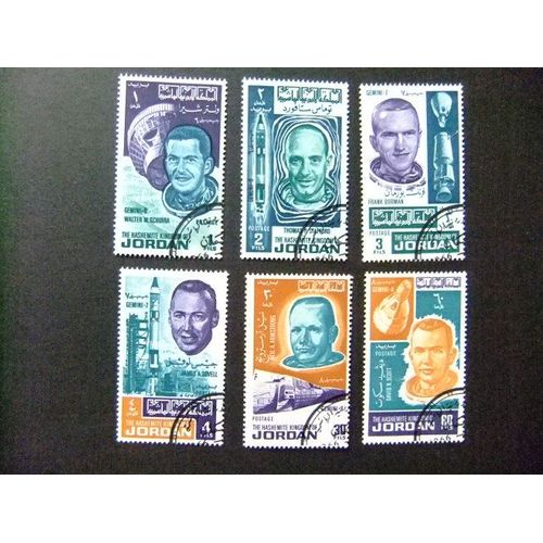 Jordania Jordanie Jordan 1966 Conquerants De L´Espace Yvert 554 / 559 Fu
