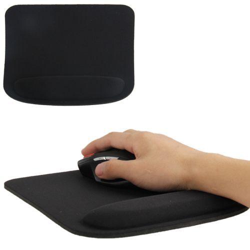 Tapis de souris ergonomique en gel confortable avec repose-poignets -  antidérapant - noir