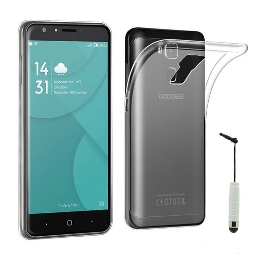 Coque Silicone Gel Pour Doogee Y6 5.5" - Transparent + Mini Stylet
