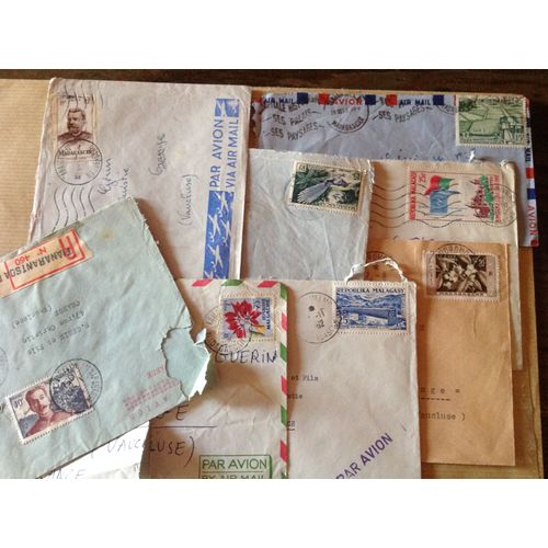 Enveloppes Timbrées Oblitérées.Madagascar