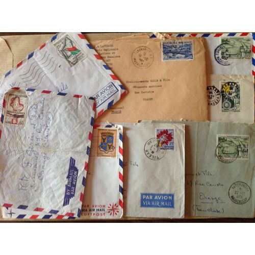 Enveloppes Timbrées Oblitérées.Madagascar