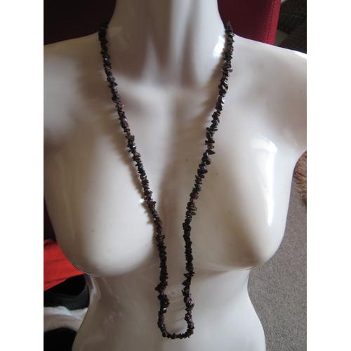 Collier Sautoir En Perles Camaieu De Couleurs Marron