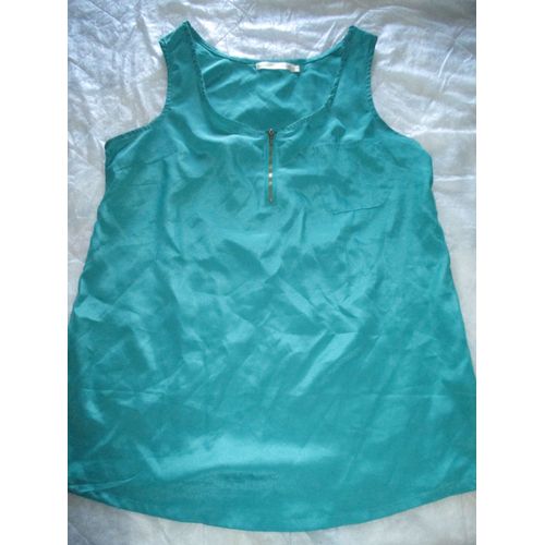 Débardeur Vert " Zip " Taille M