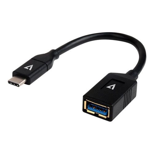 V7 - Adaptateur USB - USB type A (F) pour 24 pin USB-C (M) reversible - Thunderbolt 3 / USB 2.0 / USB 3.0 - 10 cm - noir