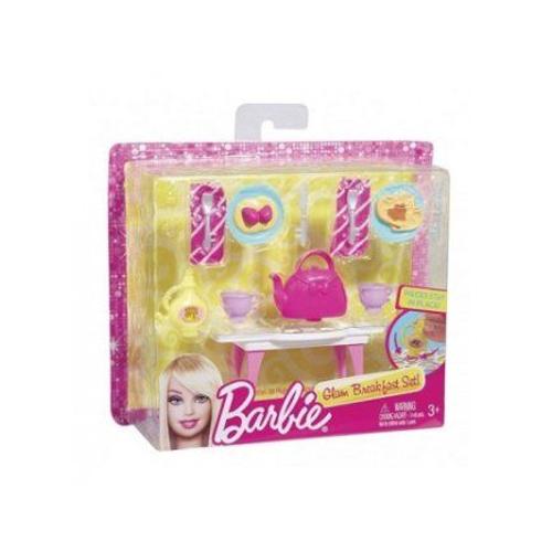 Mattel - Set table de cuisine et accessoires maison Barbie