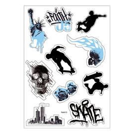 50Pcs Autocollant Stickers Graffiti Autocollant Skateboard Stickers  Aesthetic Enfants Kawaii Garçon (Bleue)