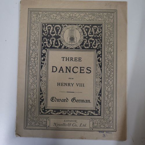 Piano Edward German Three Dances From Henry Viii, Novello