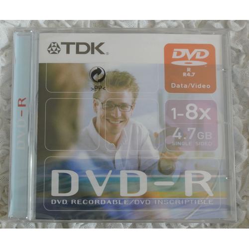 TDK - DVD-R - 4.7 Go 8x - boîtier CD