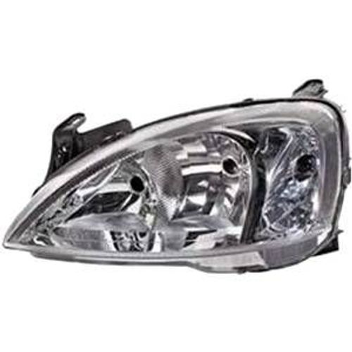 Phare Optique Avant Gauche Pour Opel Corsa C Phase 2, 2003-2006, H7+H1, (Type Valeo), Neuf