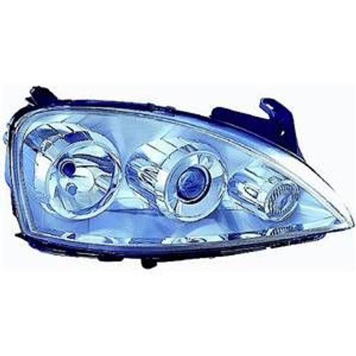 Phare Optique Avant Droit Pour Opel Corsa C Phase 2, 2003-2006, H7+H7, Neuf