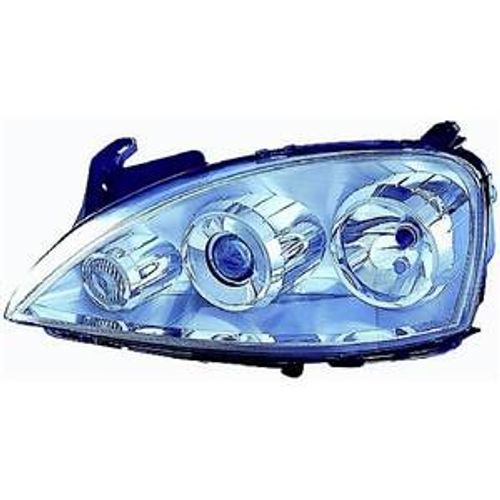 Phare Optique Avant Gauche Pour Opel Corsa C Phase 2, 2003-2006, H7+H7, Neuf