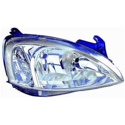 Phare Optique Avant Droit Pour Opel Corsa C Phase 1, 2002-2003 H7+H7, Électrique, (Type Valeo)