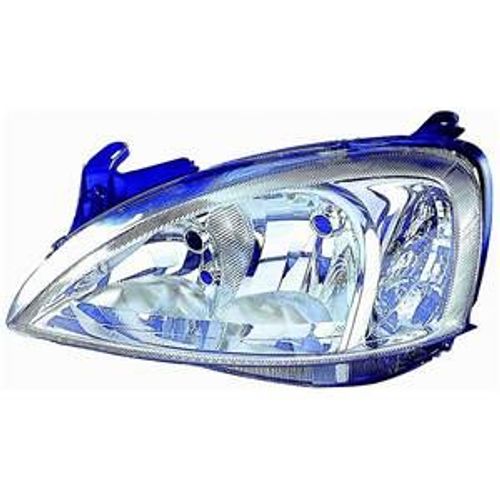 Phare Optique Avant Gauche Pour Opel Corsa C Phase 1, 2002-2003 H7+H7, Électrique, (Type Valeo)