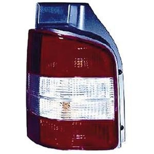 Feu Arrière Gauche Pour Volkswagen Transporter T5, 2003-2009, (2 Portes Arrière), Rouge/Blanc