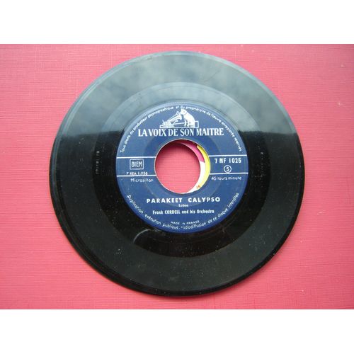 Disque 45 T Vinyl*Franck Cordell & Orchestre " Cuban Calypso /Parakeet Calypso