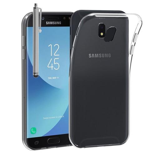 Coque Silicone Pour Samsung Galaxy J5 (2017) 5.2" Gel Ultraslim Et Ajustement Parfait - Transparent + Stylet