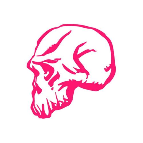 tête de mort skull sticker logo 3 rouge