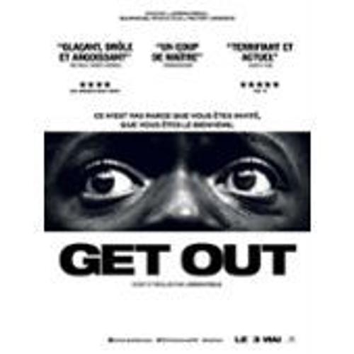 Get Out - Jordan Peele - Affiche De Cinéma Pliée 60x40 Cm